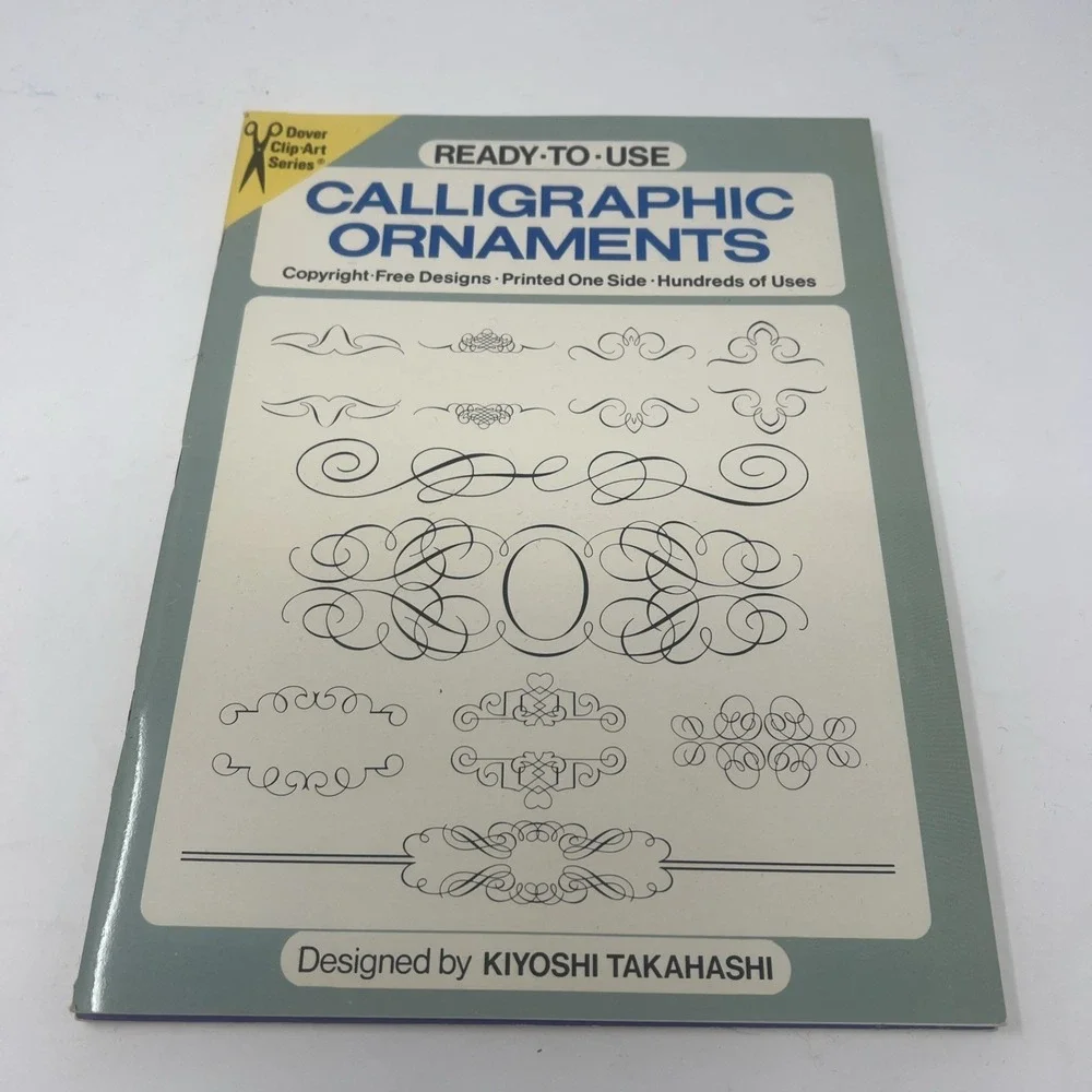 Vintage Dover Ready-to-Use Clip Art Books Lot of 3 NOS Decorative Letters 1990
